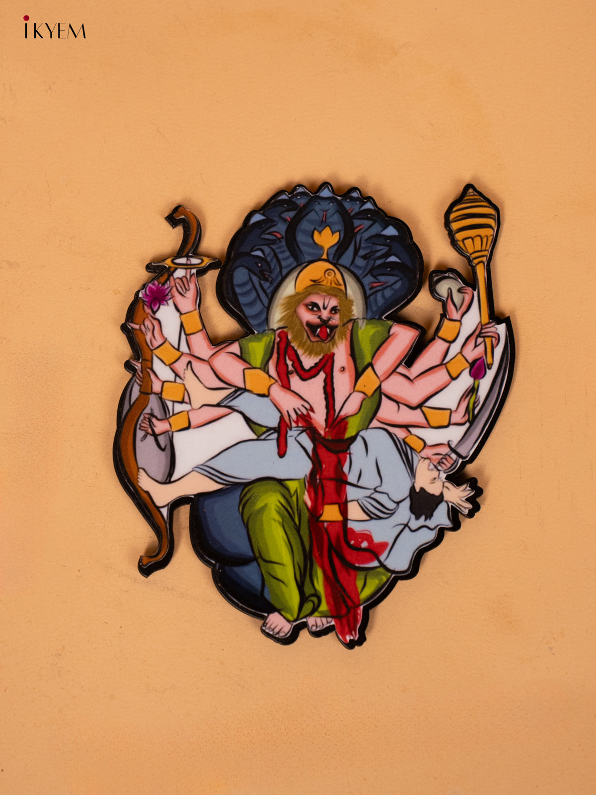 Lord Vishnu's Dasavatharam Printed Acrylic Fridge Magnet Set