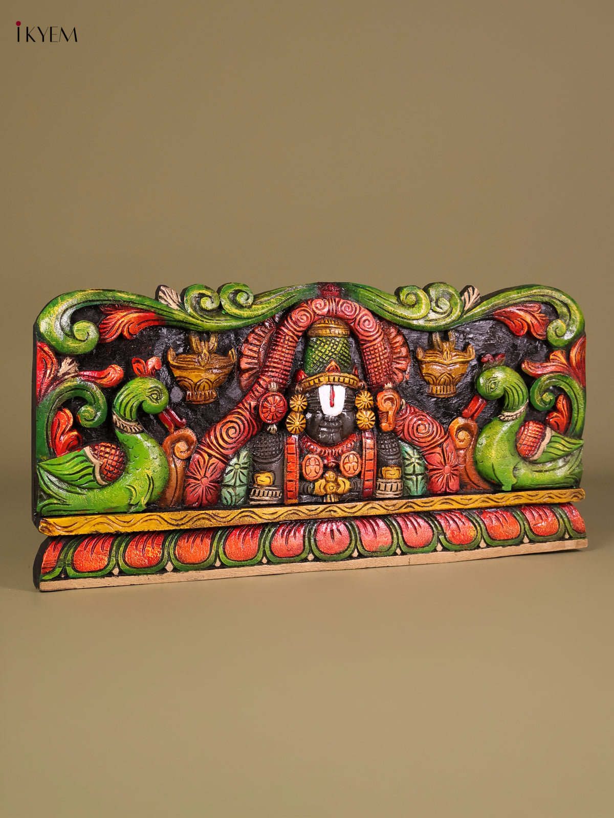 Luxurious Hand Carved Tirupathi Balaji Wooden Idol