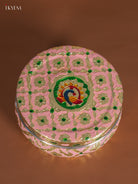 Luxurious Peach Storage Box With Meenakari Design 2