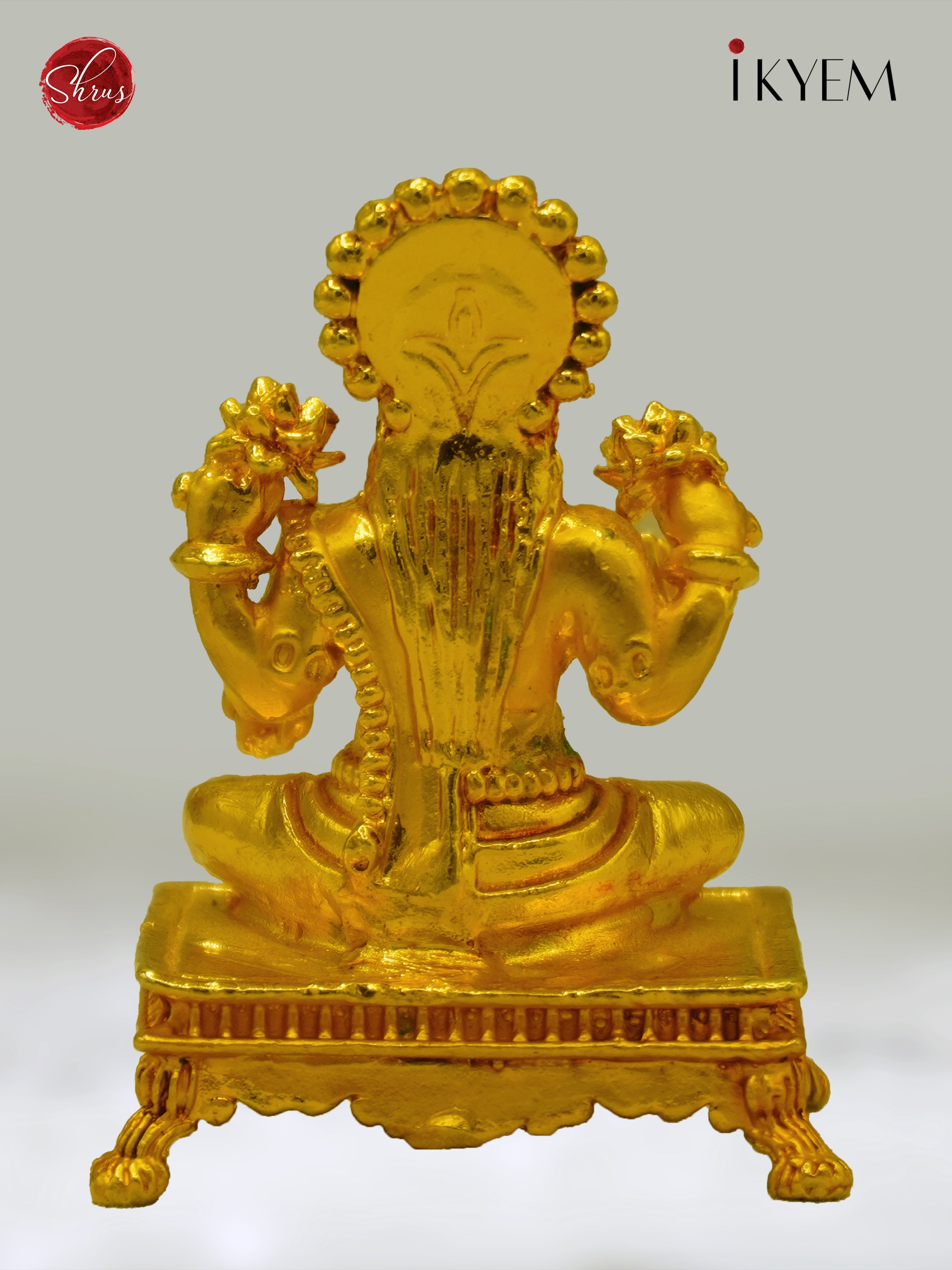 24 KT Gold Coated On Copper - Finely Crafted feature rich aadi Lakshmi - Shop on ShrusEternity.com