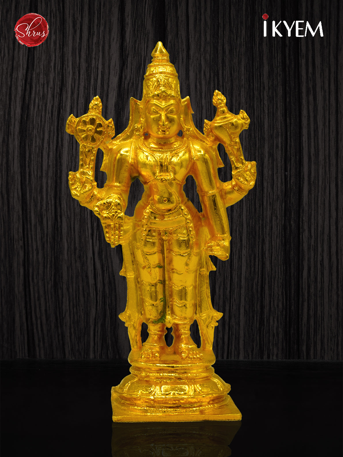 24KT Vishnu Prajapathi Gold Finish