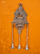 Magnificent German Silver Hanging Diya with Bells 4