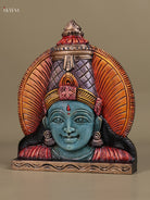 Magnificent Hand Carved Goddess Lakshmi Face Wooden Panel 2
