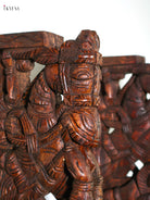 Magnificent Hand Carved Horse & Rider Wooden Wall Bracket Set 1