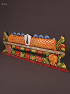 Magnificent Wooden Hand Carved Gopuram Panel With Namam 2