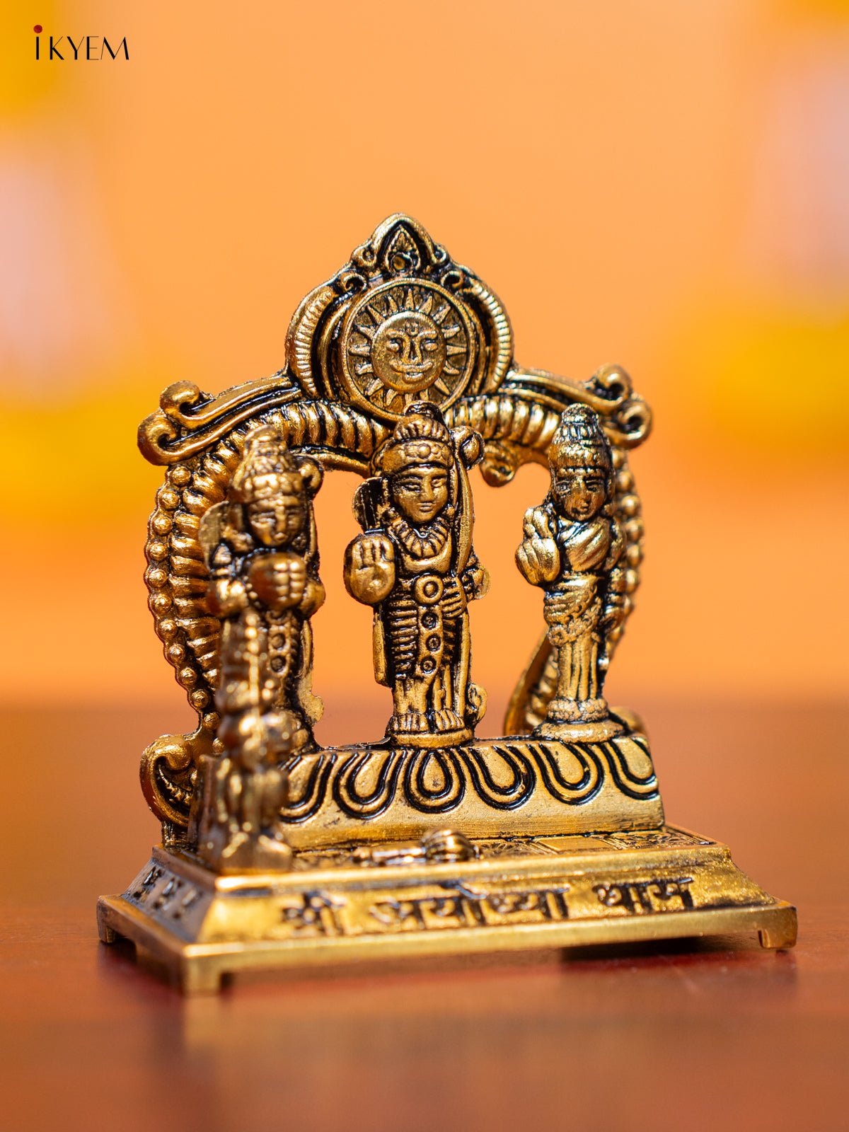 Majestic 3.5 Inch Antique Gold Plated Ram Dharbar Idol 1
