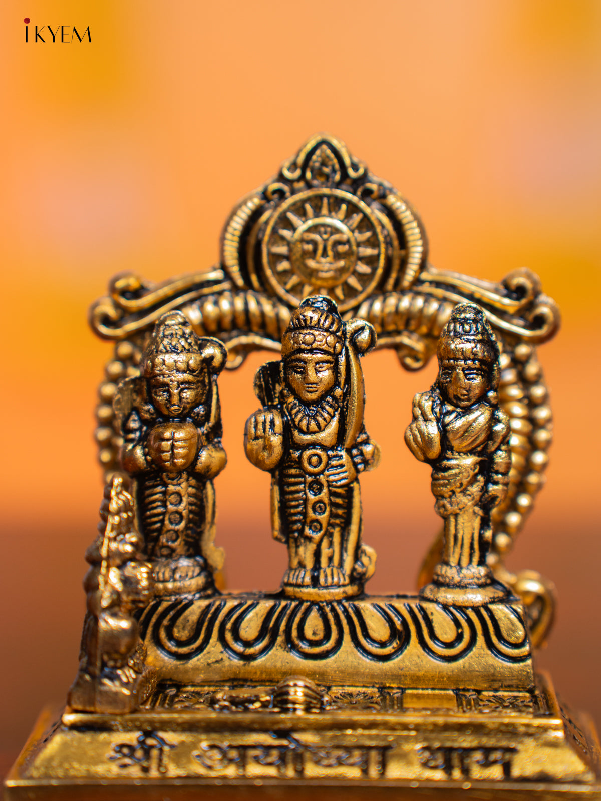 Majestic 3.5 Inch Antique Gold Plated Ram Dharbar Idol 2