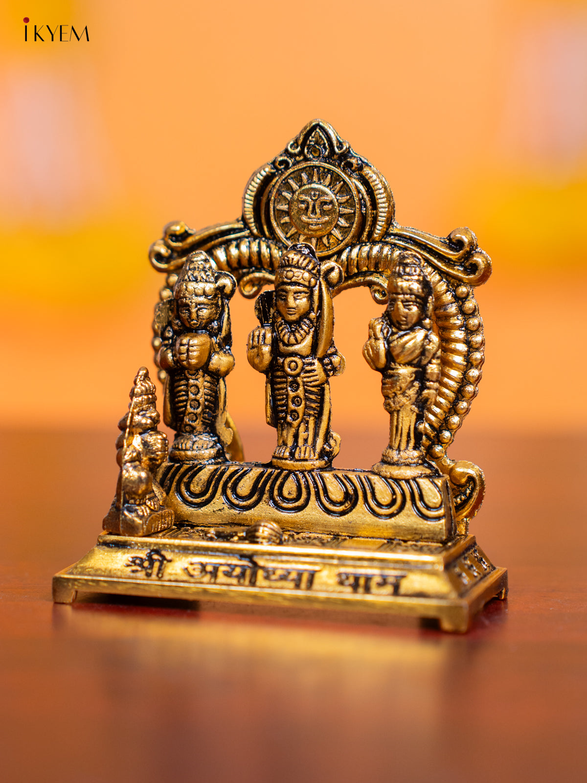 Majestic 3.5 Inch Antique Gold Plated Ram Dharbar Idol 4