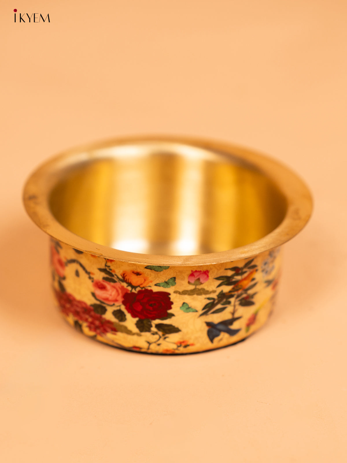 Majestic Flowers & Birds Printed Brass Dabara set 2