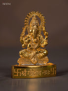 Majestic Gold Plated Ganesha - 3.8 Inches 1