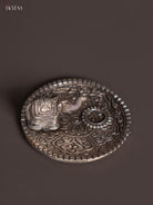 Majestic Silver Plated Agarbathi Stand With Elephant Idol 1