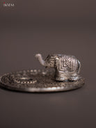 Majestic Silver Plated Agarbathi Stand With Elephant Idol 3