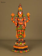 Majestic Wooden Hand Carved Lord Balaji Statue