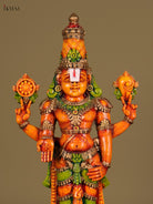Majestic Wooden Hand Carved Lord Balaji Statue 2