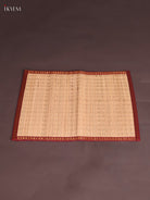 Natural Korai Grass Table Mat With Zari Border