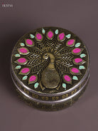 Opulent Meenakari Designed Peacock Dabba 