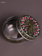 Opulent Meenakari Designed Peacock Dabba 1