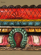 Ornate Handcrafted Lotus Temple Gopuram Wooden Panel 1