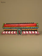 Ornate Handcrafted Lotus Temple Gopuram Wooden Panel 3