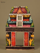 Ornate Handcrafted Temple Gopuram Wooden Arch Panel 