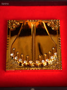 Paduka Box With Ganesha's Picture & Footprints 