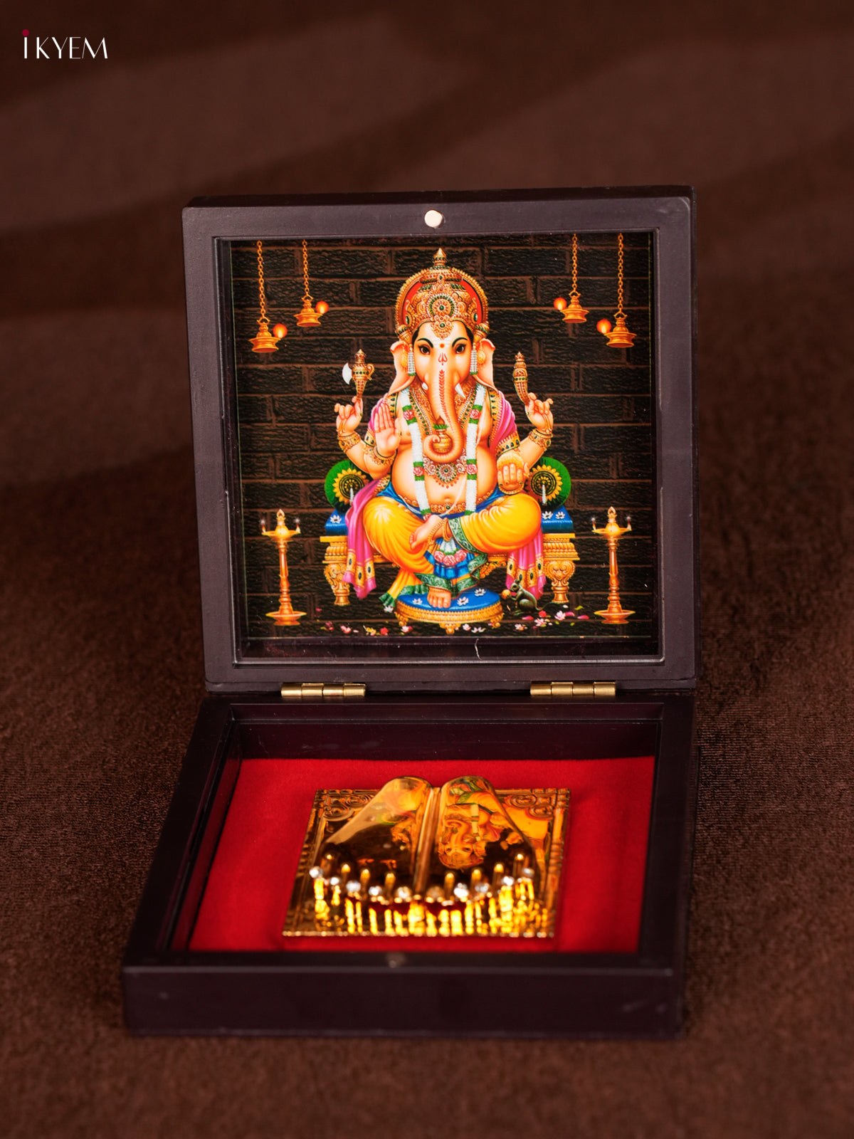 Paduka Box With Ganesha's Picture & Footprints | return gifts