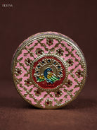 Pink & Red Meenakari Design Steel Dabba 2