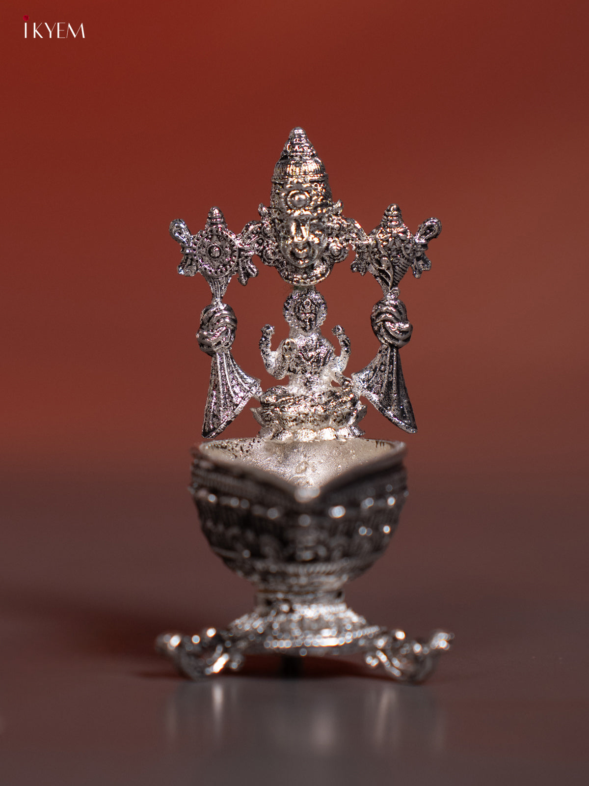 Premium German Silver Tirupati Balaji & Lakshmi Diya 