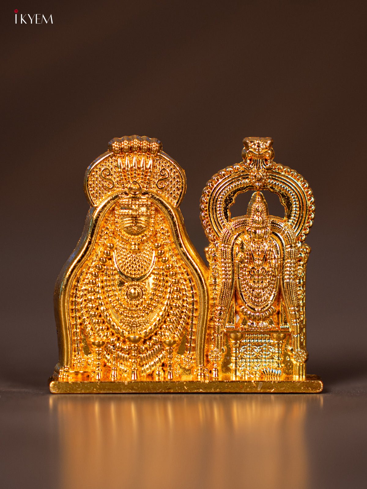 Pretty Gold Plated Annamalayar shivan & Ambal Idol 