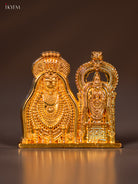 Pretty Gold Plated Annamalayar shivan & Ambal Idol 