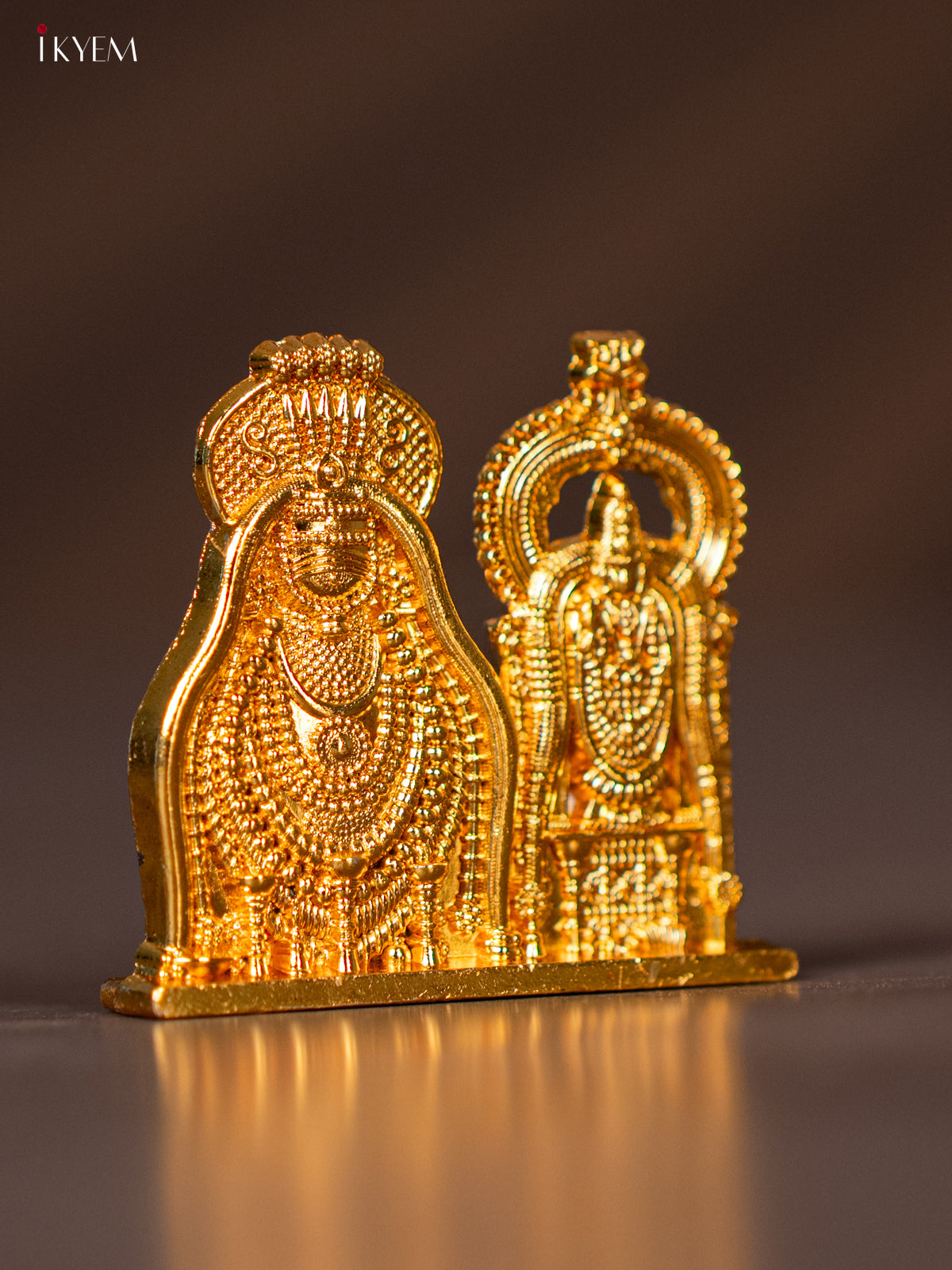 Pretty Gold Plated Annamalayar shivan & Ambal Idol 1
