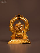 Pretty Gold Plated Metal Ganesha Idol