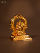 Pretty Gold Plated Metal Ganesha Idol 2