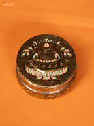 Pretty Kalasam Designed Oxidised Meenakari Steel Storage Box