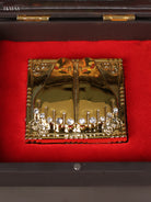 Regal Dark Color Paduka Box With Lord Venkateshwara Picture & Footprints 2