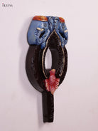 Regal Elephant Carved Hand Painted Wooden Wall Frame 2