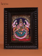 Regal Goddess Gajalakshmi Tanjore Painting 