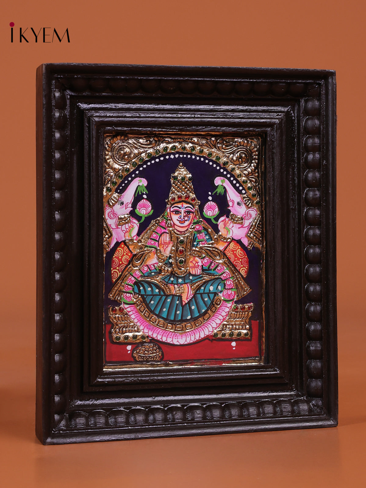 Regal Goddess Gajalakshmi Tanjore Painting 1