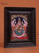 Regal Goddess Gajalakshmi Tanjore Painting 1