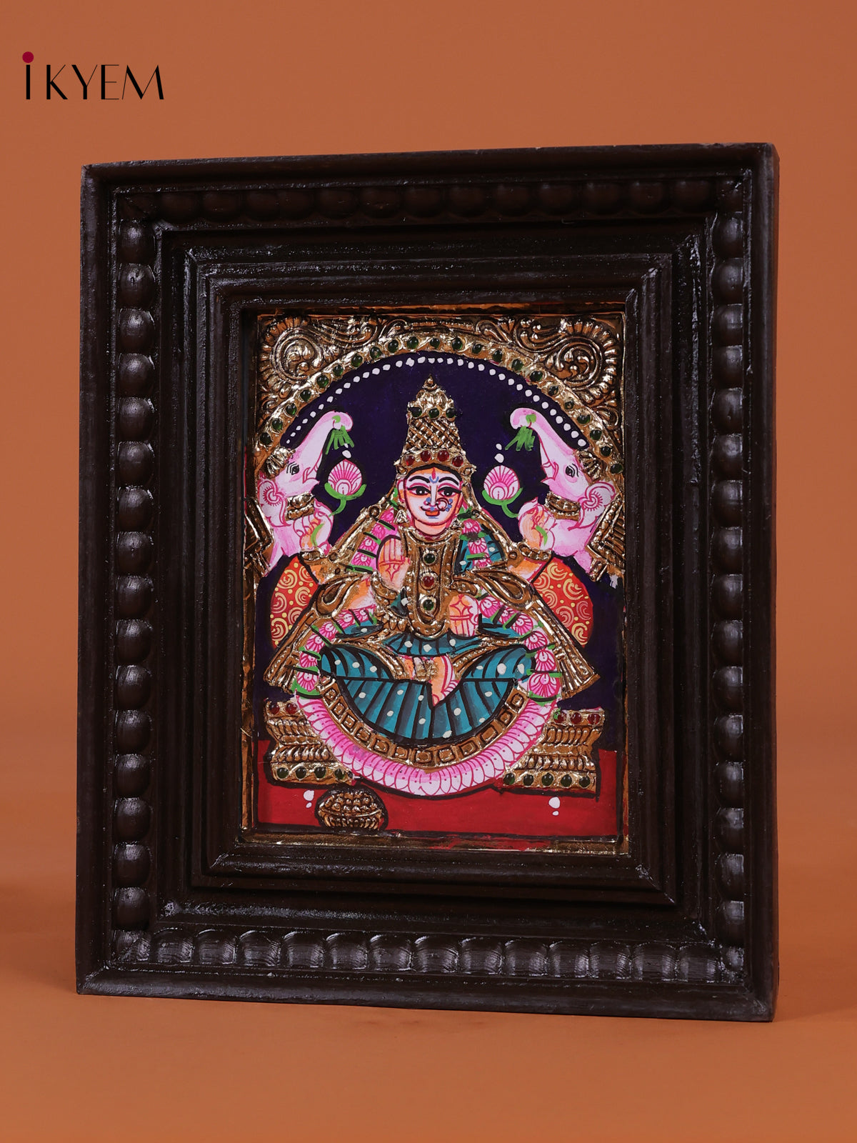 Regal Goddess Gajalakshmi Tanjore Painting 2