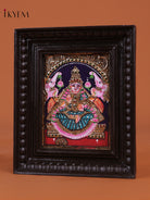 Regal Goddess Gajalakshmi Tanjore Painting 2