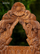 Regal Hand-Carved Wooden Jharokha Mirror Frame 3