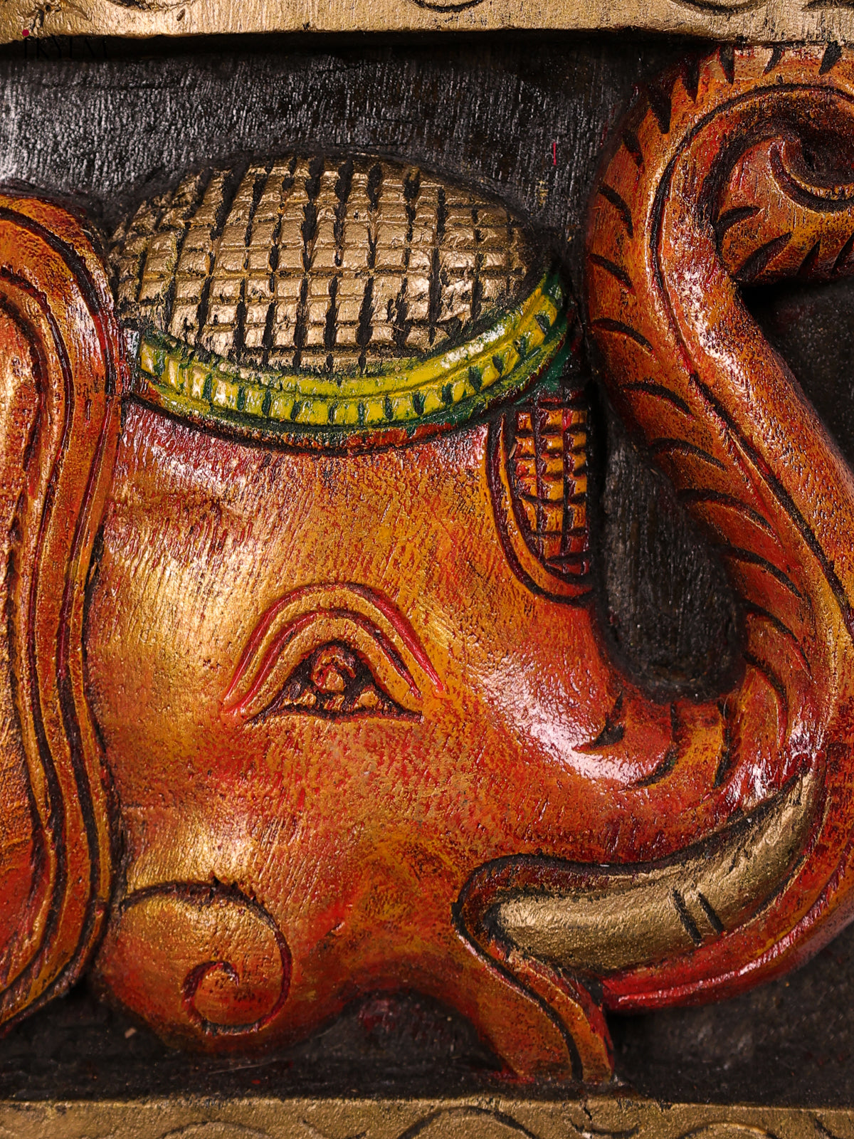 Regal Hand Painted Ganesha Lakshmi Sarawathi Vertical Wooden Panel Set 4
