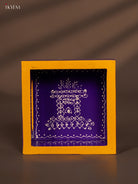 Regal Tulasi Madam Hand-Painted Purple Square Wooden Tray - (5x5) Inch 
