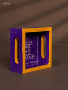 Regal Tulasi Madam Hand-Painted Purple Square Wooden Tray 1 - (5x5) Inch 