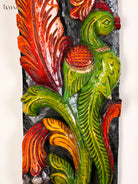 Set of 2 Exquisite Handcrafted Parrot & Elephant Vertical Wooden Wall Panels 1