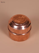 Shiny Copper Kumkum Box For Puja Rituals