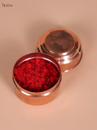 Shiny Copper Kumkum Box For Puja Rituals 1
