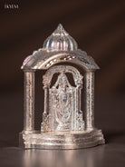 Splendid Silver Plated Tirupati Balaji Idol in Temple Frame 1
