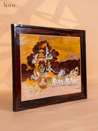Striking Geethopadesam Mysore Rosewood Inlay 3D Panel 3